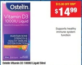 My Chemist Ostelin Vitamin D3 1000IU Liquid 50ml offer