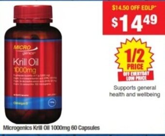 My Chemist Microgenics Krill Oil 1000mg 60 Capsules offer