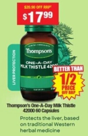 My Chemist Thompson's One-A-Day Milk Thistle 42000 60 Capsules offer
