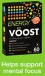 My Chemist ENERGY VOOST Helps support mental focus offer