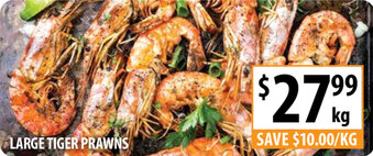 Supabarn Large Tiger Prawns offer