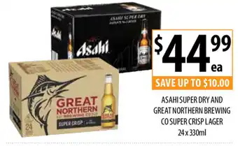 Supabarn Asahi Super Dry and Great Northern Brewing offer