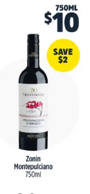 Zonin Montepulciano 750ml