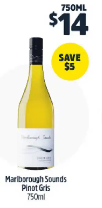 Marlborough Sounds Pinot Gris 750ml