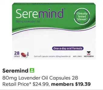 Seremind 80mg Lavender Oil Capsules 28