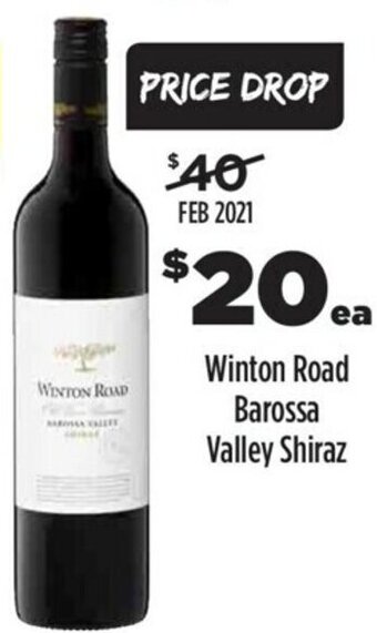 Liquorland Winton Road Barossa Valley Shiraz offer