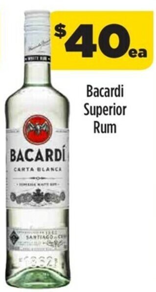 Liquorland Bacardi Superior Rum offer