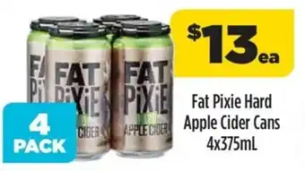 Liquorland Fat Pixie Hard Apple Cider Cans 4x375ml offer