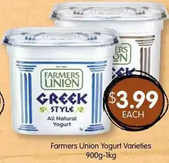 Spudshed Farmers Union Yogurt 900g-1kg offer