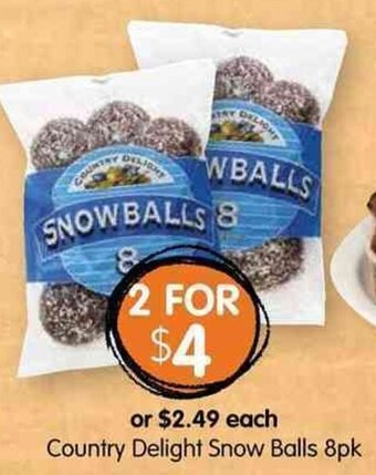 Spudshed Country Delight Snow Balls 8pk offer