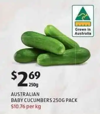 ALDI Australian Baby Cucumbers 260g offer