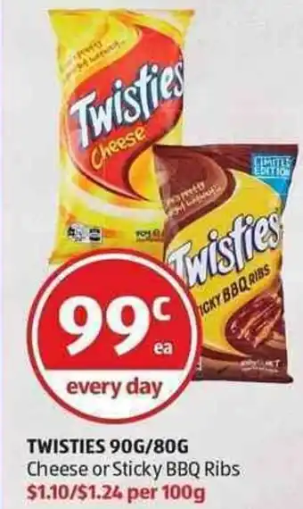 ALDI Twisties 90g/80g offer