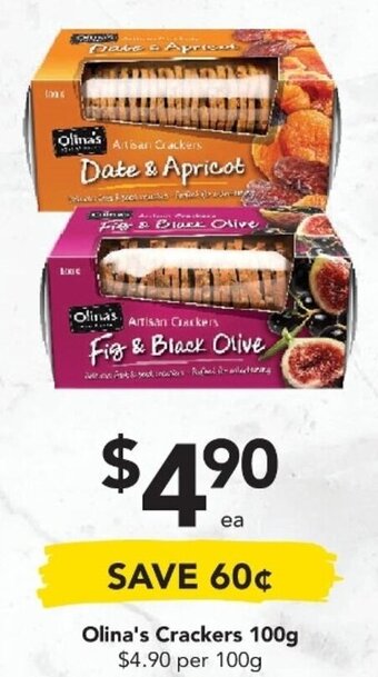 Drakes Olina's Crackers 100g offer