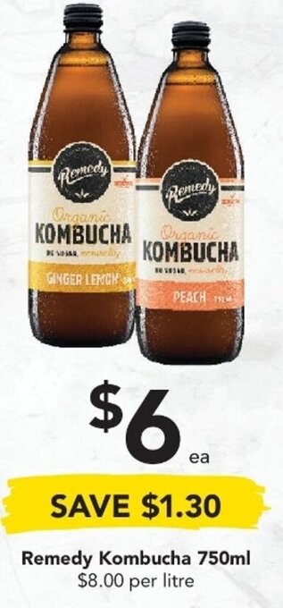 Drakes Remedy Kombucha 750ml offer