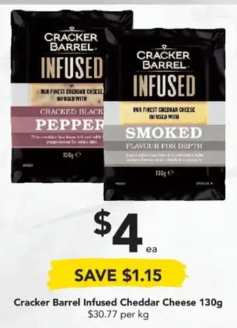 Drakes Cracker Barrel Infused Cheddar Cheese 130g offer