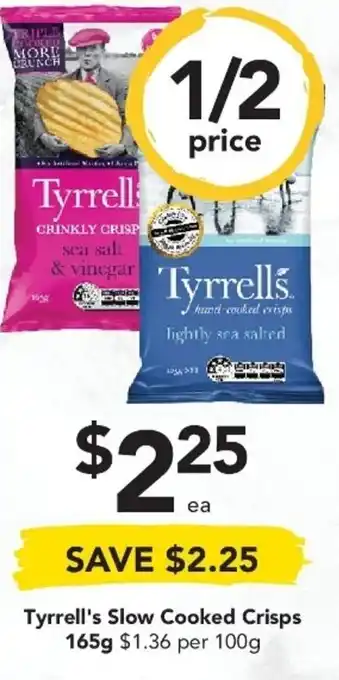 Drakes Tyrrell's Slow Cooked Crisps 165g offer