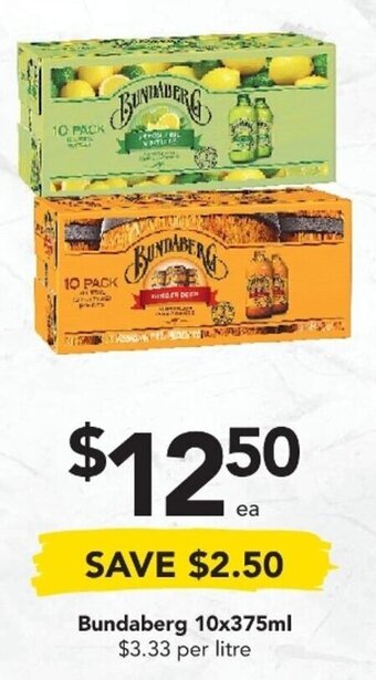 Drakes Bundaberg 10x375ml offer