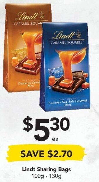 Drakes Lindt Sharing Bags 100g-130g offer