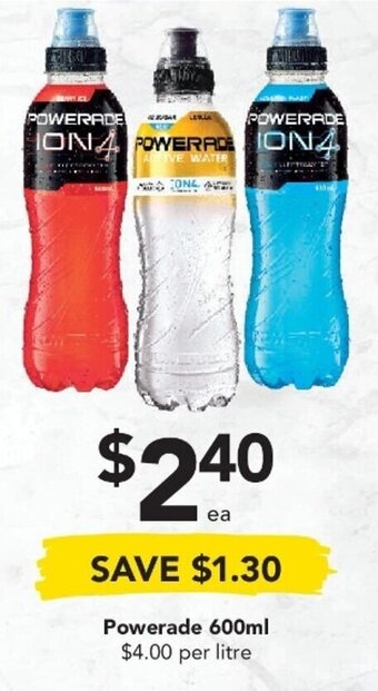 Drakes Powerade 600ml offer