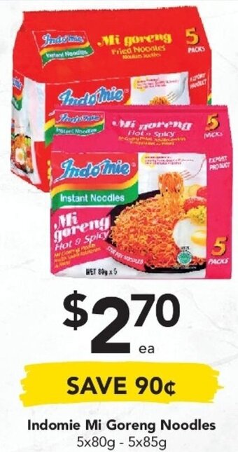 Drakes Indomie Mi Goreng Noodles 5x80g-5x85g offer