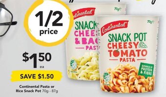 Drakes Continental Pasta or Rice Snack Pot 70g-87g offer