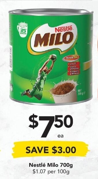 Drakes Nestlé Milo 700g offer