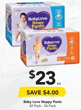 Drakes Baby Love Nappy Pants 42 Pack - 56 Pack offer