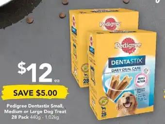Drakes Pedigree Dentastic Small, Medium or Large Dog Treat 28 Pack 440g - 1,02kg offer