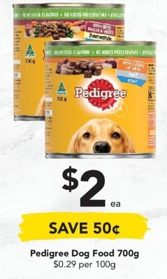 Drakes Pedigree Dog Food 700g offer