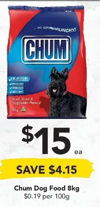 Drakes Chum Dog Food 8kg offer