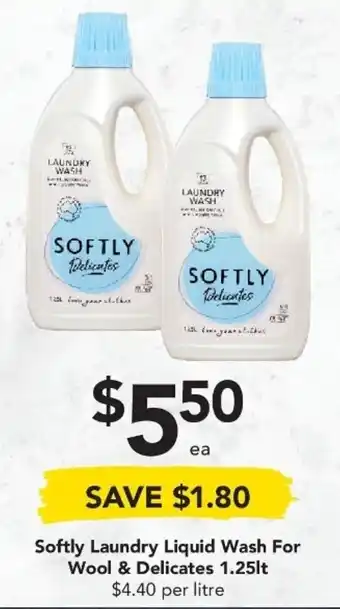 Drakes Softly Laundry Liquid Wash for Wool & Delicates 1.25lt offer