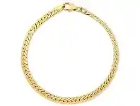 9ct Yellow Gold Silver Infused Herringbone Bracelet