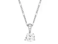 Bevilles Jewellery Swarovski Solitaite Silver Plated Crystal Necklace offer