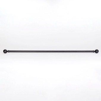 Bailey extendable black curtain rod set by habitat