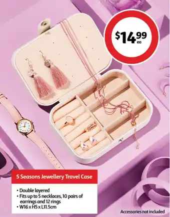 Coles 5 Seasons Jewellery Travel Case offer