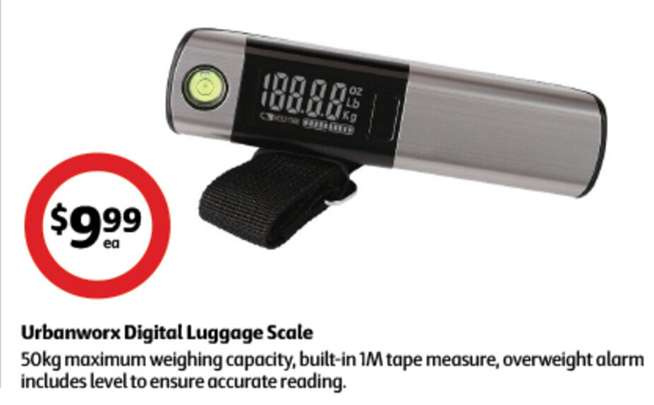 Urbanworx Digital Luggage Scale offer at Coles