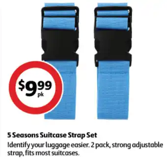 Coles 5 Seasons Suitcase Strap Set offer