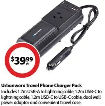 Coles Urbanworx Travel Phone Charger Pack offer