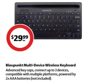 Coles Blaupunkt Multi-Device Wireless Keyboard offer