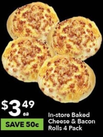 Ritchies In-store Baked Cheese & Bacon Rolls 4 Pack offer