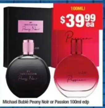 My Chemist Michael Bublé Peony Noir or Passion 100ml edp offer