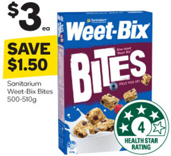 Woolworths Sanitarium Weet-Bix Bites 500-510g offer