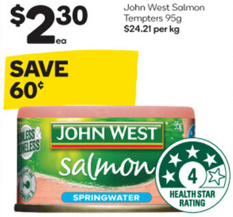 Woolworths John West Salmon Tempters 95g offer