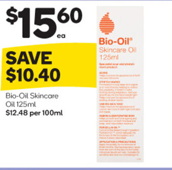 Woolworths Bio-Oil Skincare Oil 125ml offer