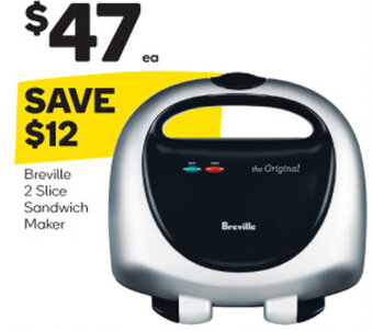 Woolworths Breville 2 Slice Sandwich Maker offer