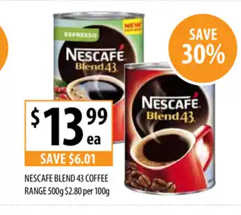 Supabarn Nescafe Blend 43 Coffee 100g offer