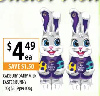 Supabarn Cadbury Dairy Milk Easter Bunny 100g offer