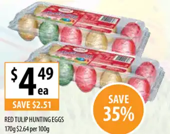 Red Tulip Hunting Eggs 100g