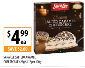 Supabarn Sara Lee Salted Caramel Cheese cake 100g offer