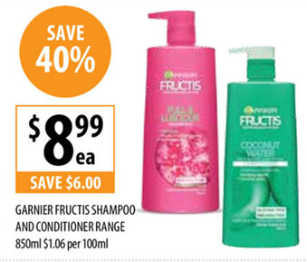 Supabarn Garnier Fructis Shampoo and Conditioner offer
